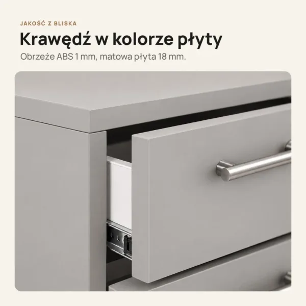 Kontenerek pod biurko - Szary