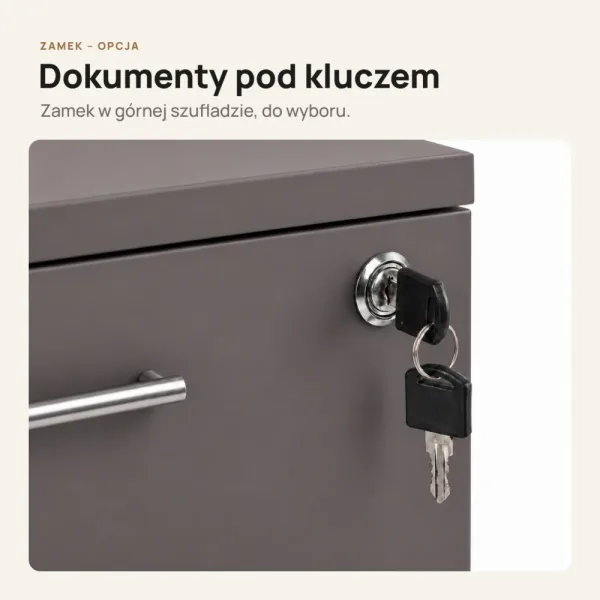 Kontenerek pod biurko - Grafit