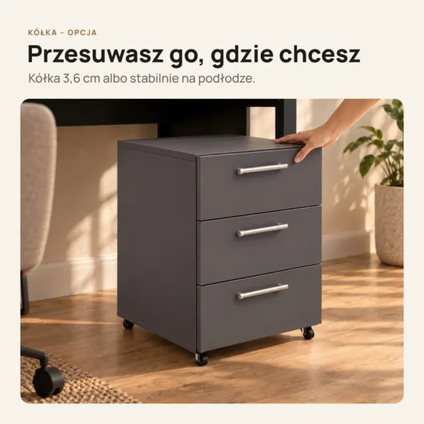 Kontenerek pod biurko - Grafit