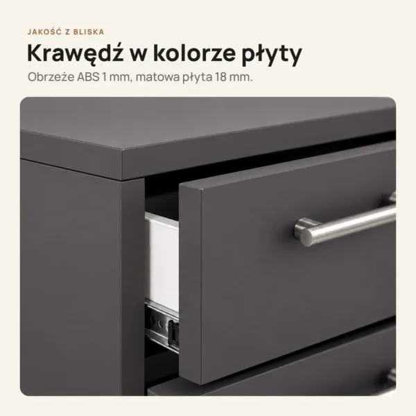 Kontenerek pod biurko - Grafit