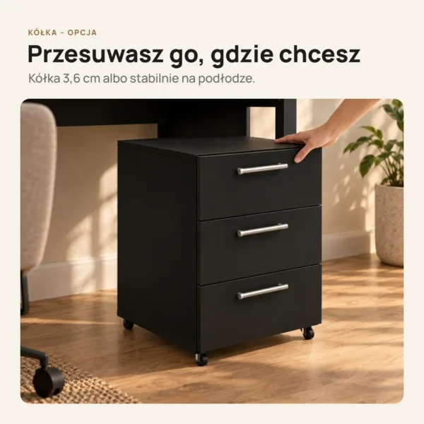 Kontenerek pod biurko - Czarny