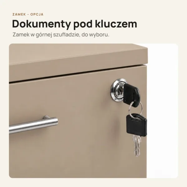 Kontenerek pod biurko - Cappuccino