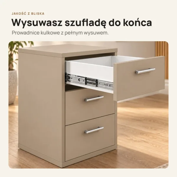 Kontenerek pod biurko - Cappuccino