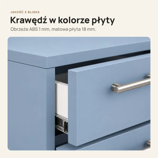 Kontenerek pod biurko - Niebieski