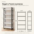 Regał Metalowy Loftowy Industrialny Biały