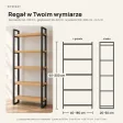 Regał Metalowy Loftowy Industrialny Buk