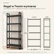 Regał Metalowy Loftowy Industrialny Czarny