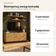 Komoda metalowa Dąb Złoty- kolekcja Metalove