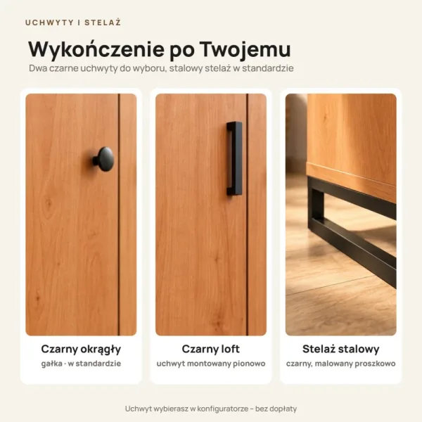 Komoda metalowa olcha - kolekcja Metalove