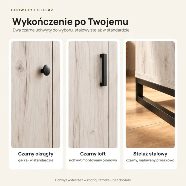 Komoda metalowa sosna - kolekcja Metalove