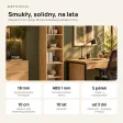 Regał metalowy pojedynczy Dąb Złoty - kolekcja Metalove