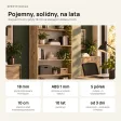 Regał metalowy podwójny Dąb Kamienny - kolekcja Metalove