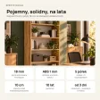 Regał metalowy podwójny Dąb Złoty - kolekcja Metalove