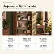 Regał metalowy podwójny orzech - kolekcja Metalove