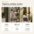 Regał metalowy podwójny szary - kolekcja Metalove