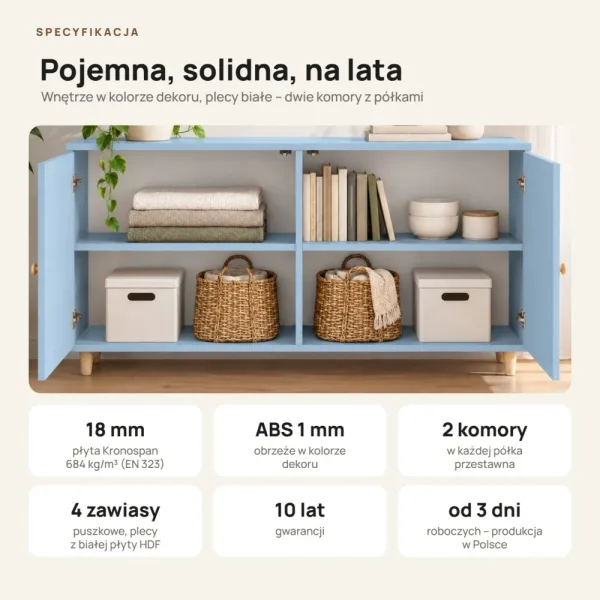 Komoda skandynawska niebieski - Kolekcja SCANDI