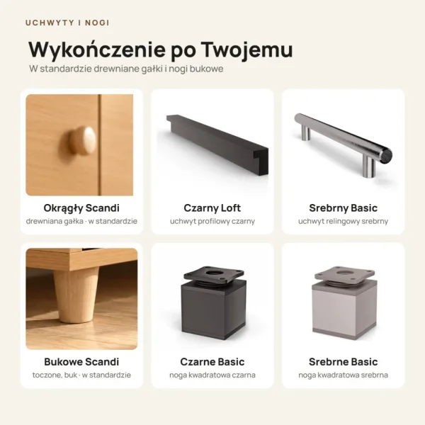 Komoda skandynawska buk - Kolekcja SCANDI