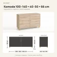 Komoda skandynawska Dąb Sonoma - Kolekcja SCANDI
