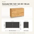 Komoda skandynawska Dąb Złoty - Kolekcja SCANDI