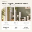 Regał skandynawski schodkowy biały - Kolekcja Scandi