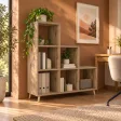 Regał skandynawski schodkowy Dąb Kamienny - Kolekcja Scandi