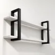 Półka metalowa biała loftowa