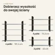 Półka metalowa niebieska loftowa