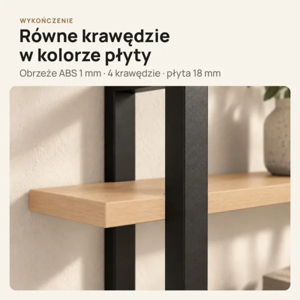 Półka metalowa buk loftowa