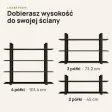 Półka metalowa czarna loftowa