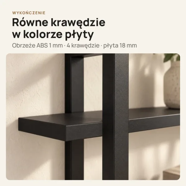 Półka metalowa czarna loftowa