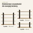 Półka metalowa Dąb Kamienny loftowa