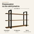 Półka metalowa Dąb Kamienny loftowa