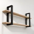 Półka metalowa Dąb Sonoma loftowa