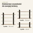 Półka metalowa Dąb Sonoma loftowa