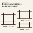 Półka metalowa orzech loftowa