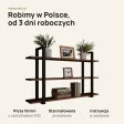 Półka metalowa orzech loftowa
