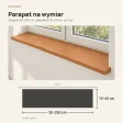 Parapet wewnętrzny na wymiar - Olcha