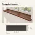 Parapet wewnętrzny na wymiar - Orzech