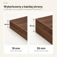 Parapet wewnętrzny na wymiar - Orzech