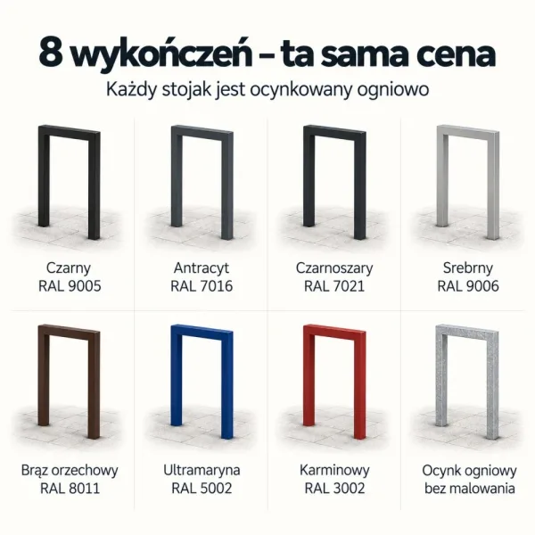 Stojak na rower zalewany