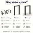 Metalowy stojak na rower spiralny czarny