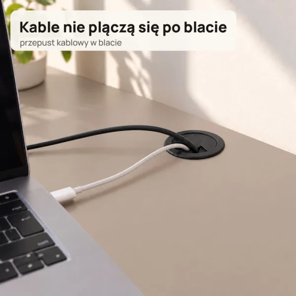 Biurko szkolne narożne Aga - Cappuccino