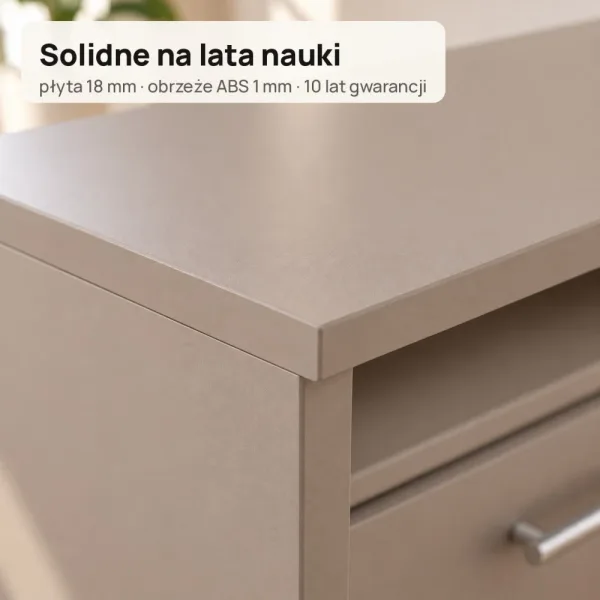 Biurko szkolne narożne Aga - Cappuccino