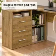 Biurko szkolne narożne Aga - Dąb Kamienny