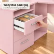 Biurko szkolne narożne Aga - Różowe
