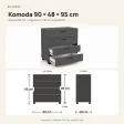 Komoda z szufladami Anna - Grafit