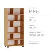 Regał z półkami Marek - Buk
