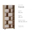 Regał z półkami Marek - Cappuccino
