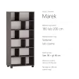 Regał z półkami Marek - Grafit