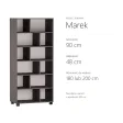 Regał z półkami Marek - Grafit